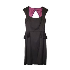 White‎ House Black Market womens peplum open back sheath cocktail dress 0